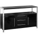 Charisma Sideboard in Black Gloss and Chrome