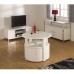 Charisma 2 Door 1 Shelf Flat Screen TV Unit in White Gloss and Chrome