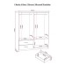 Charles 4 Door 2 Drawer Mirrored Wardrobe in Oak