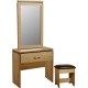 Charles 1 Drawer Dressing Table Set in Oak / Walnut