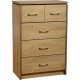 Charles 3 + 2 Drawer Chest in Oak