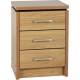 Charles 3 Drawer Bedside Chest in Oak