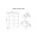 Charles 3 + 2 Chest of Drawers in White