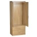 Charles 2 Door 2 Drawer Wardrobe in Oak