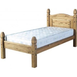 Corona 3ft Single Pine Bed Low Foot End