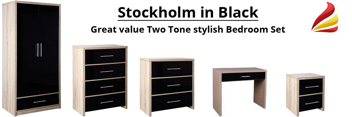Stockholm in Blcak available from Emerald Interiors, Portaferry